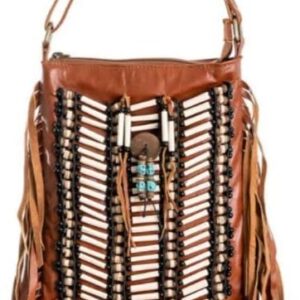 Boho Bag Square S | Real Leather | Fringe Purse | Bohemian Bags