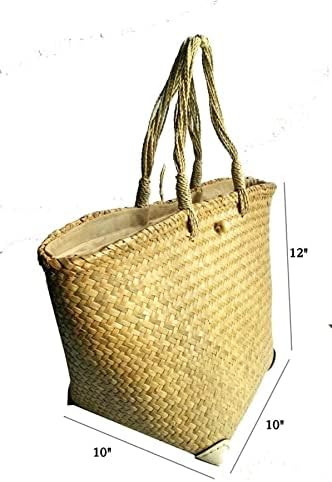 Custom, Made To your Own Order Portrait Painting Woven Straw Bags Summer Beach Tote Bag for Women 100% Handmade (A11) - Image 3