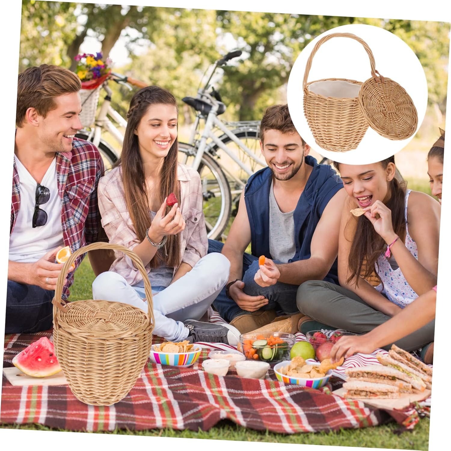 Hand-woven Travel Handbag Fashionable Bohemian Beach Bag for Women Capacity Tote for Parties Shopping and Summer Vacations - Image 6