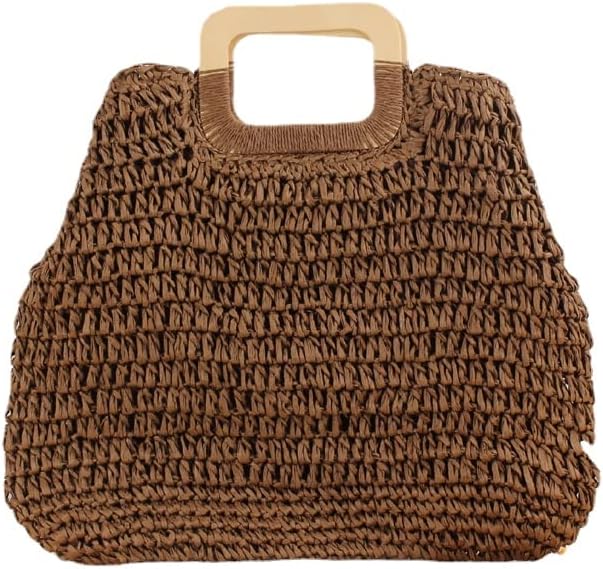 Handmade Straw Beach Bag for Women Summer Woven Large Tote Bag Rattan Handbag Hobo Bohemian Vacation Bags