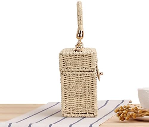 Handmade Straw Beach Bag for Women Summer Woven Tote Bag Rattan Handbag Hobo Bohemian Vacation Box Bags - Image 6