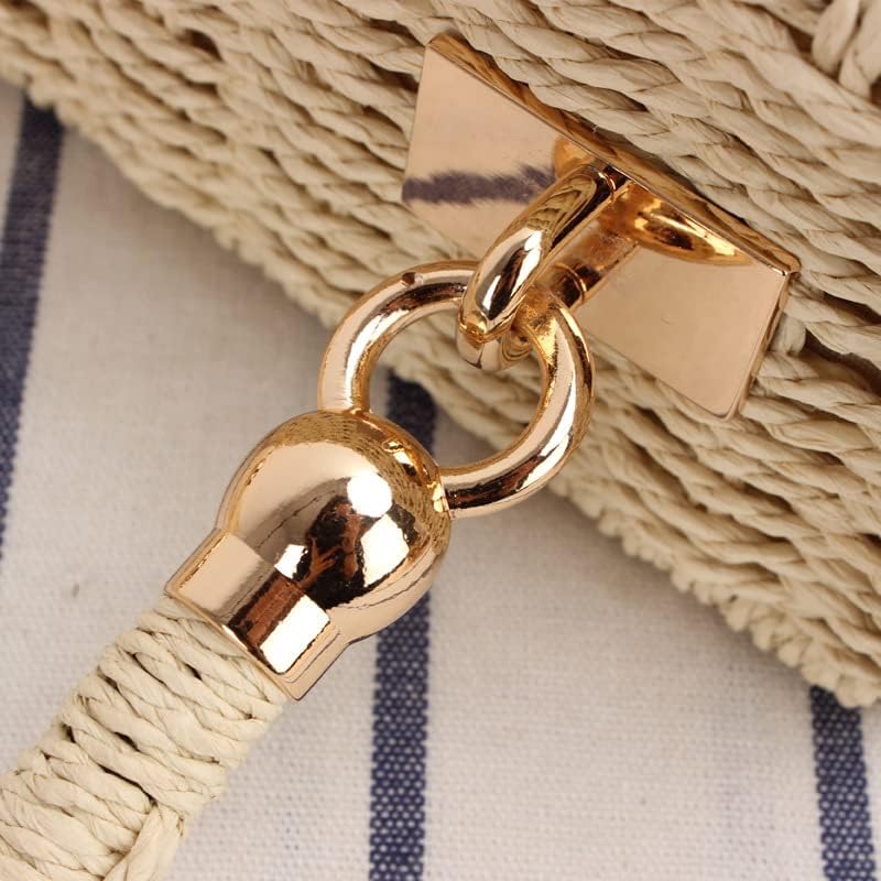 Handmade Straw Beach Bag for Women Summer Woven Tote Bag Rattan Handbag Hobo Bohemian Vacation Box Bags - Image 5