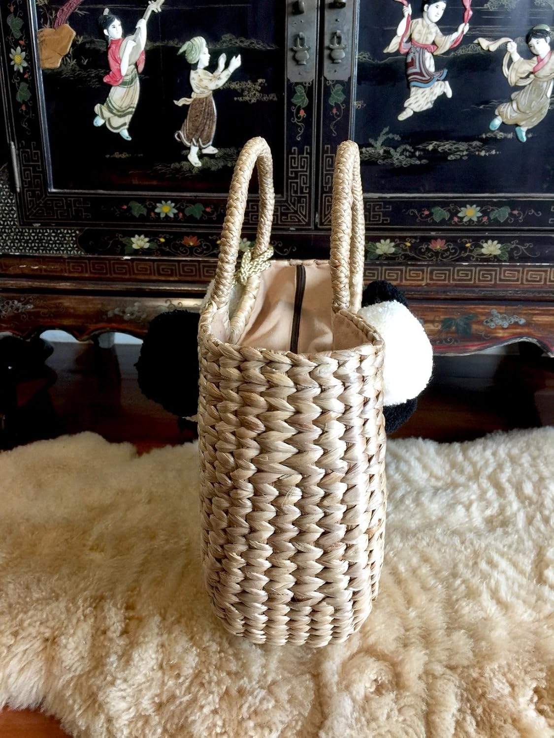 Pom Pom Straw Bag, Pom Pom Straw Bags for Women, Straw Basket Bag,Straw Basket Tote Bag,Beach Basket Bag,Pom Pom Straw Beach Bag,Basket Bag,Straw Bag,Straw Tote Beach Bag,Summer Straw Bag,Straw Tote - Image 2