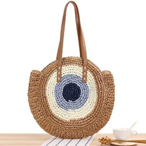 Straw Beach Bag for Women Summer Woven Tote Bag Rattan Handbag Hobo Bohemian Vacation Bags