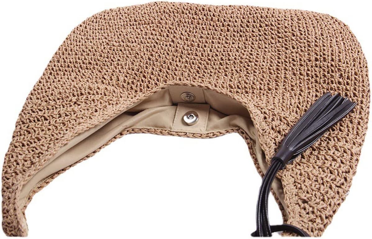 Straw Beach Bag for Women Woven Tote Large Summer Travel Shoulder Handbag Handle Tote Retro Summer Beach Bag - Image 5