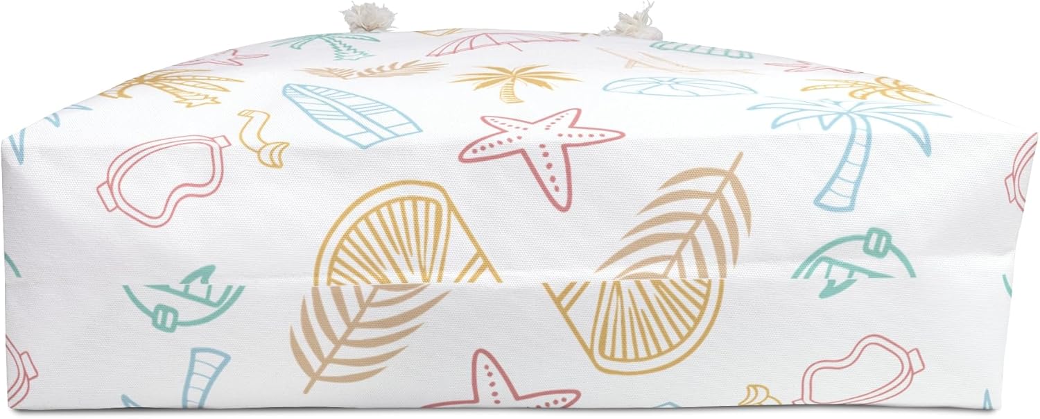 Vacation Print Summer Beach Bag for Women Vacation Travel Tote Bag Reusable Bag for Pool Picnic Shopping Bag - Image 4