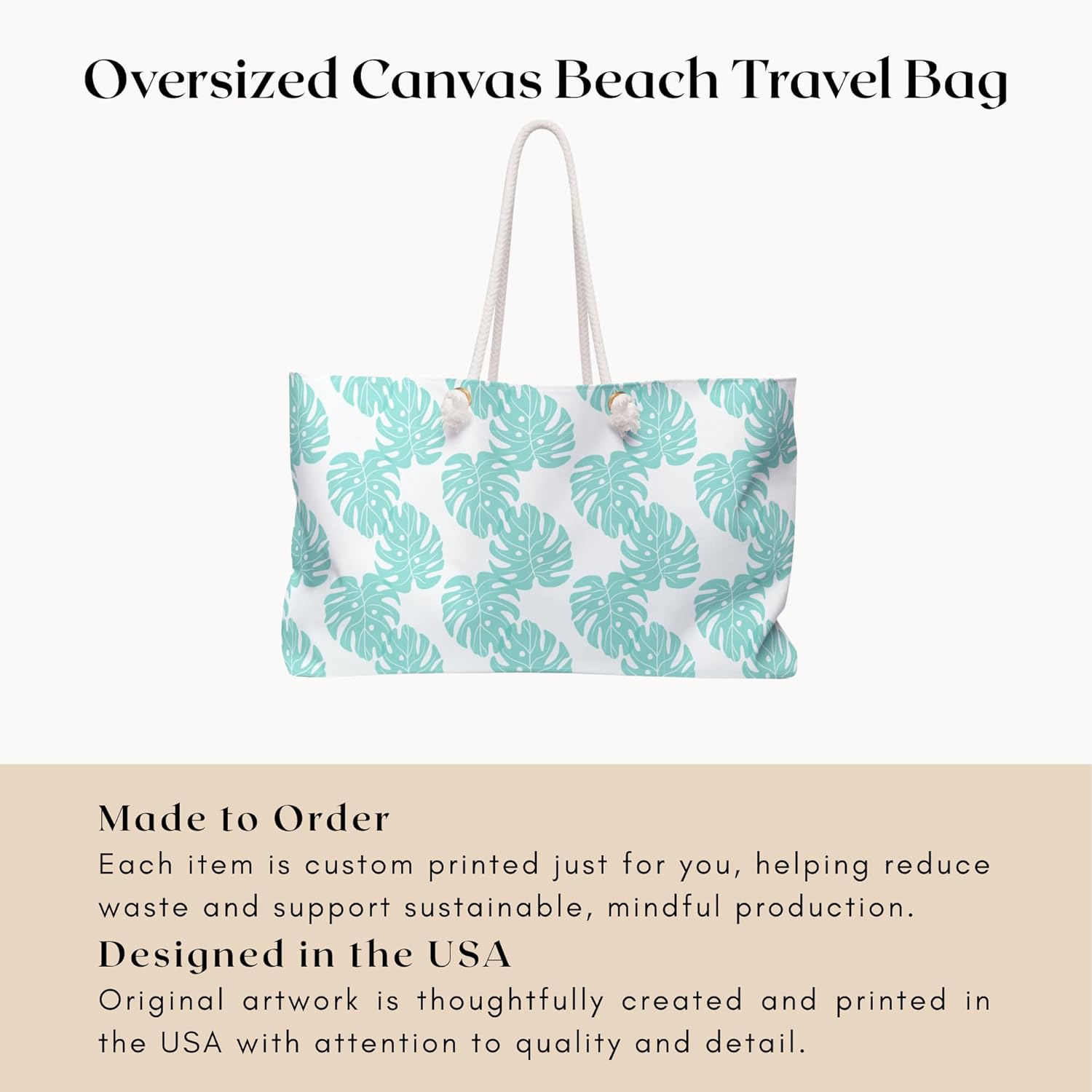 Vacation Print Summer Beach Bag for Women Vacation Travel Tote Bag Reusable Bag for Pool Picnic Shopping Bag - Image 7