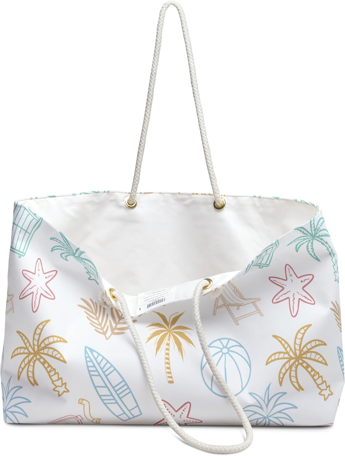 Vacation Print Summer Beach Bag for Women Vacation Travel Tote Bag Reusable Bag for Pool Picnic Shopping Bag - Image 3