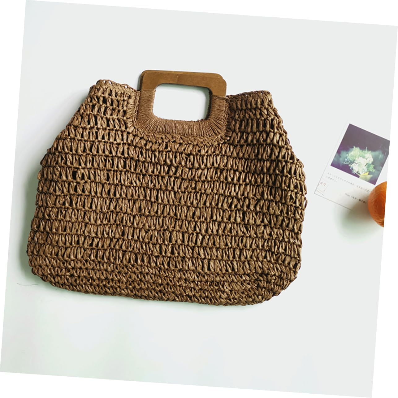 Vintage Straw Woven Beach Bag for Women Retro Handbag for Summer Travel Stylish and Spacious Tote for Holidays and Beach Outings - Image 5