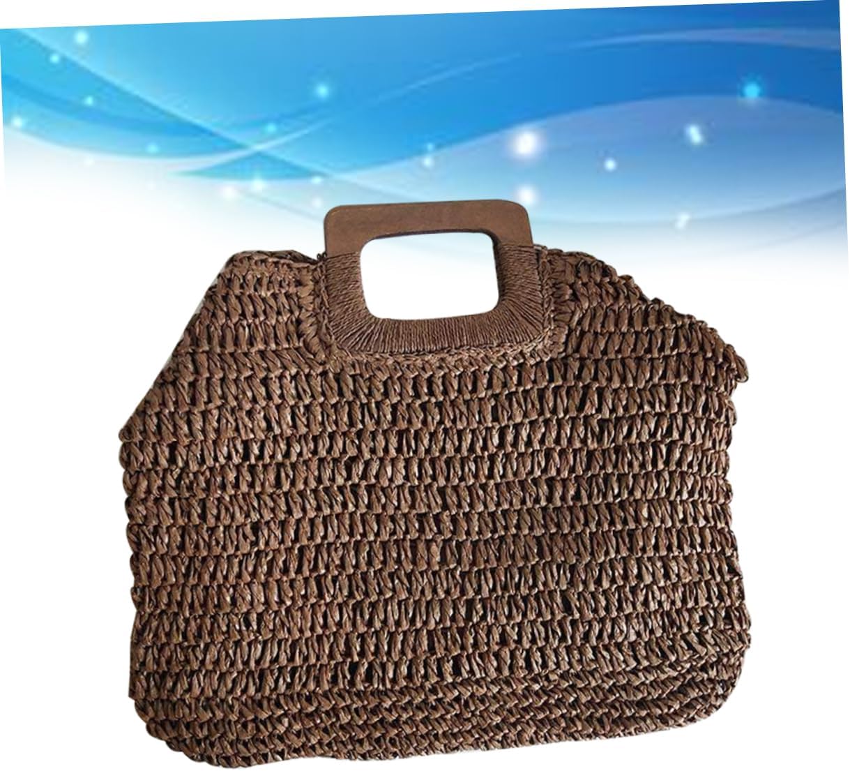 Vintage Straw Woven Beach Bag for Women Retro Handbag for Summer Travel Stylish and Spacious Tote for Holidays and Beach Outings - Image 9