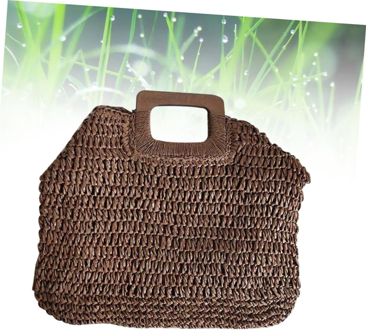 Vintage Straw Woven Beach Bag for Women Retro Handbag for Summer Travel Stylish and Spacious Tote for Holidays and Beach Outings - Image 7